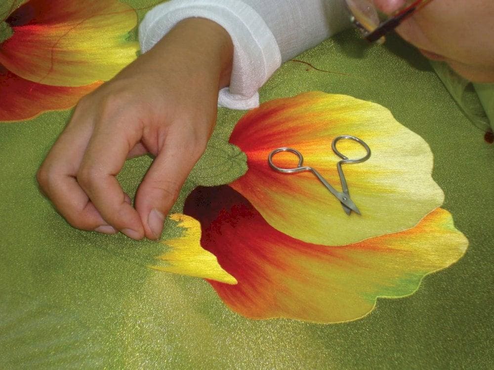 Hand embroidery art in Vietnam is usually passed down from generation to generation